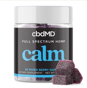 a bottle of CBD gummies