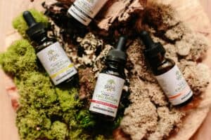 a collection of cbd oil products