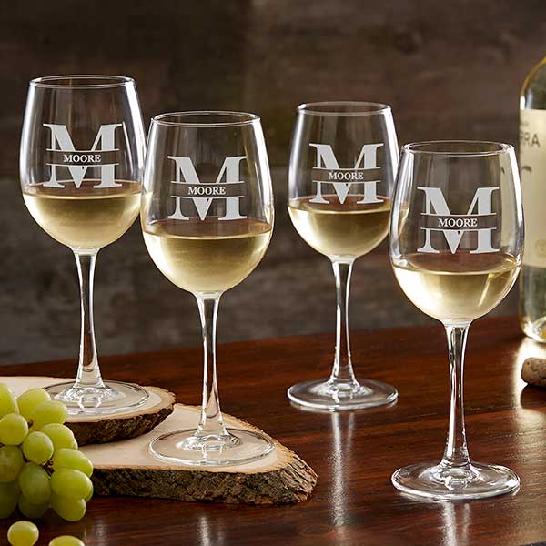 monogrammed wine set