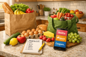 Fresh groceries and savings apps scene