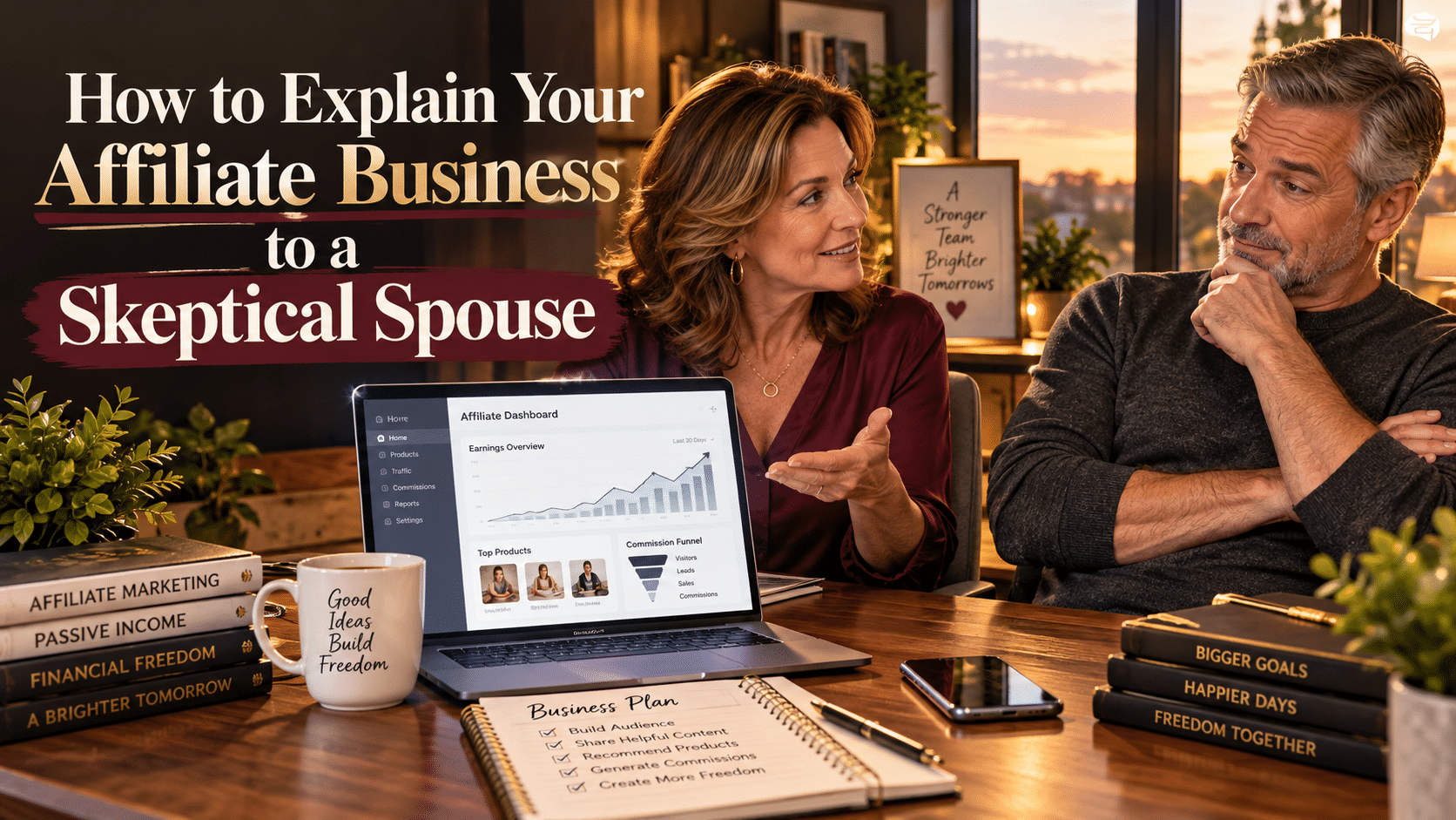 image of couple discussing affiliate marketing